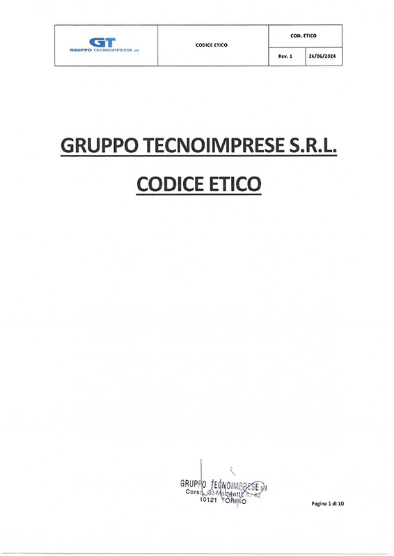 Codice Etico - Gruppo Tecnoimprese