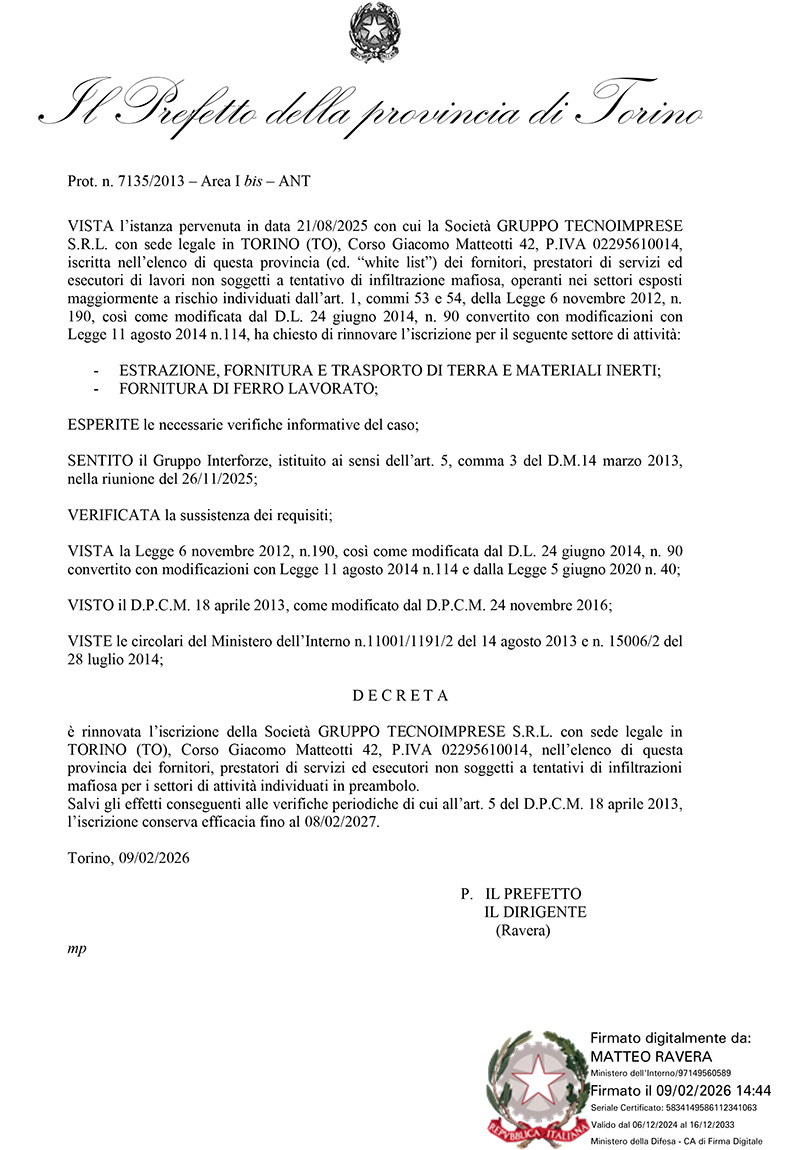 Gruppo TecnoImprese - White list 2026